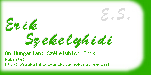erik szekelyhidi business card